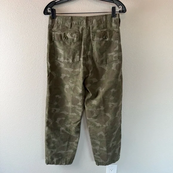 THE GREAT. The Admiral Twill Pants Desert Camo Boho Casual Women’s Size 25 - Picture 9 of 15